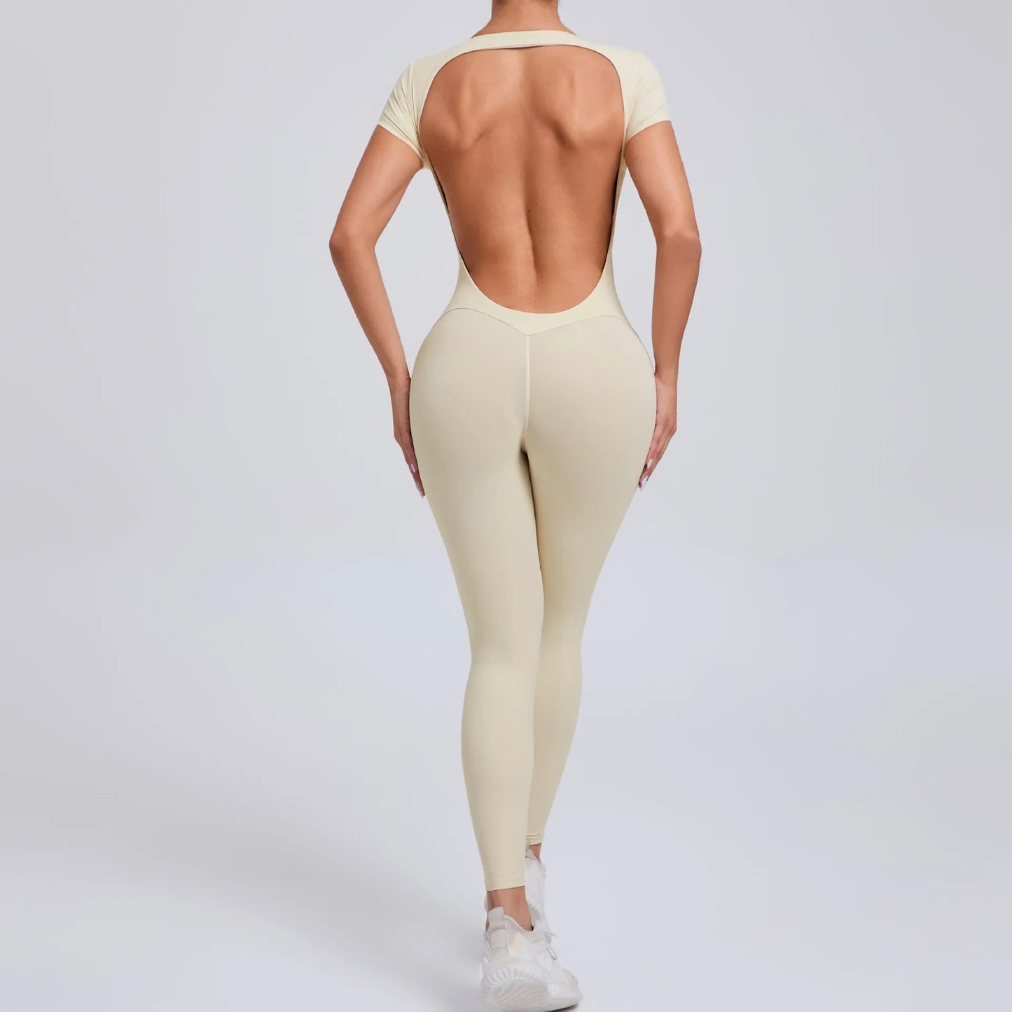 Breathable Yoga Jumpsuit with Hip Lifting Design