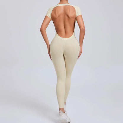 Breathable Yoga Jumpsuit with Hip Lifting Design