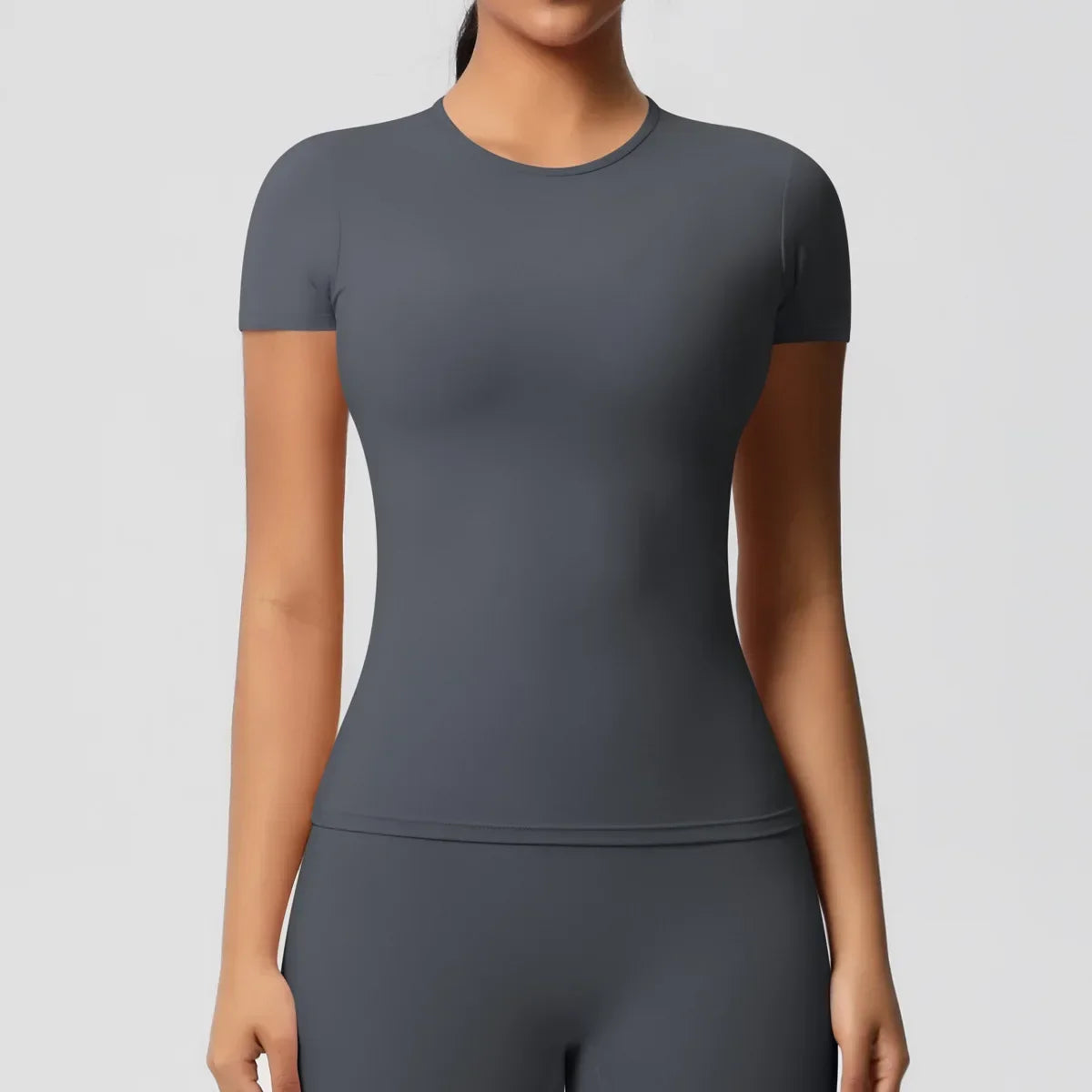 Women’s Solid Compression Gym & Yoga T-Shirt