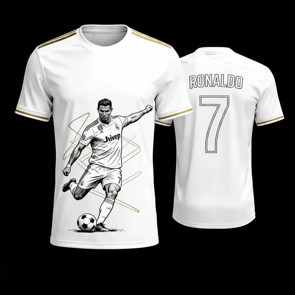 Ronaldo Quick-Dry Sport Jersey Men’s & Boys’ Summer T-Shirt