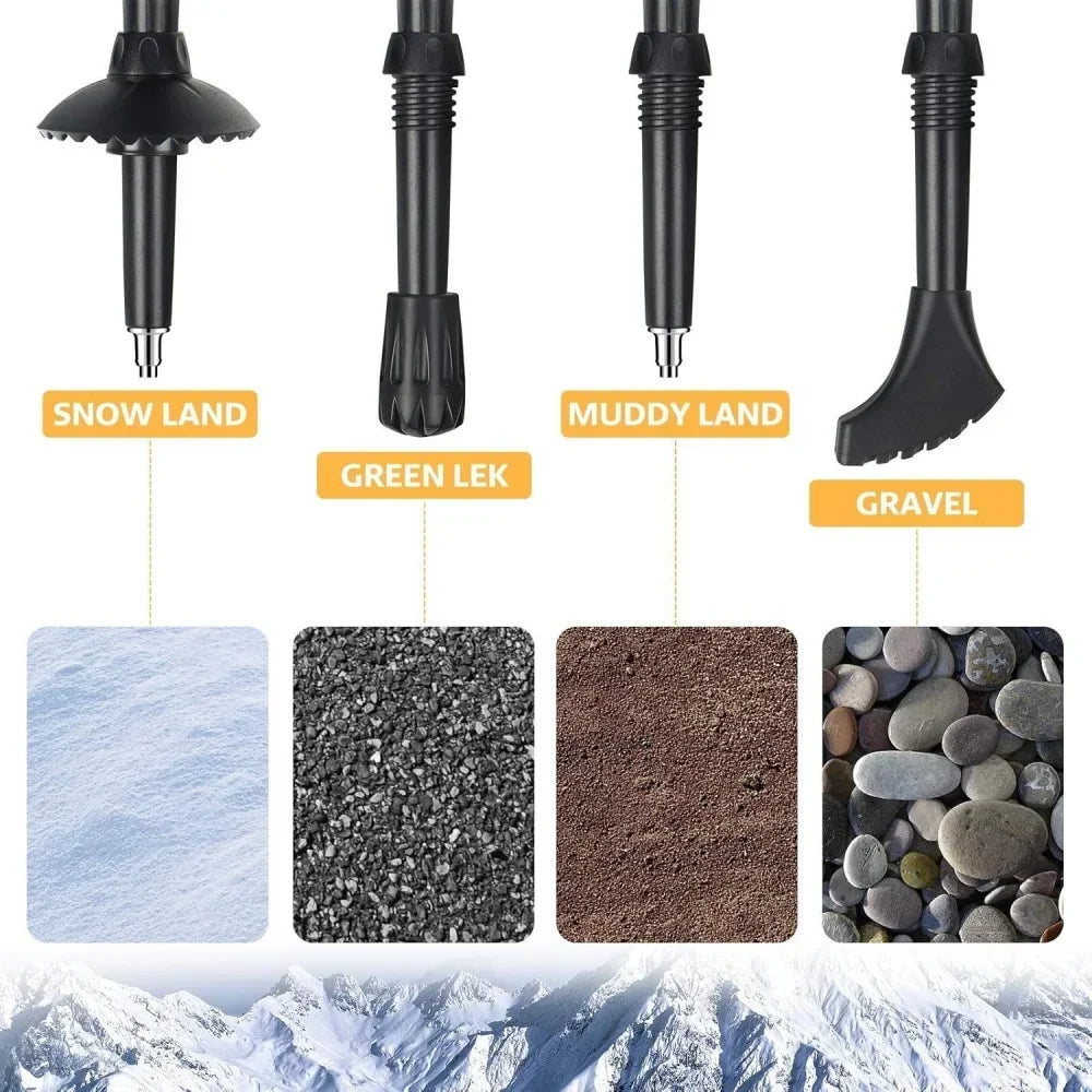 Ultralight Folding Hiking Sticks & Trekking Poles (2-Pack)
