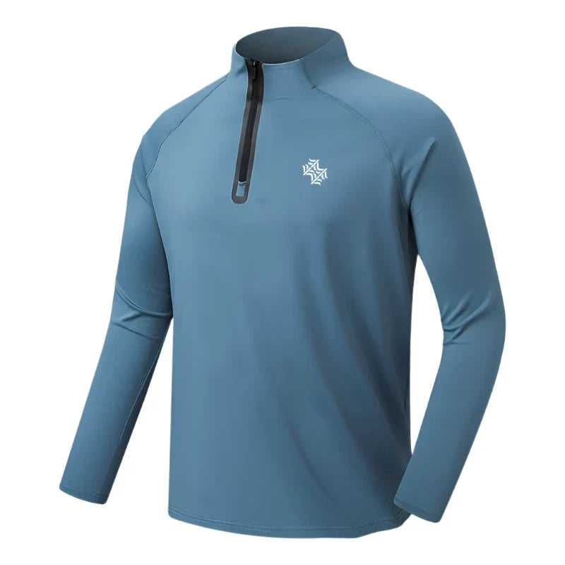 Long Sleeve Performance Polo Shirt for Men  Breathable  Comfortable