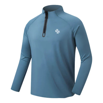 Long Sleeve Performance Polo Shirt for Men  Breathable  Comfortable