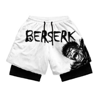 Anime Inspired 2-in-1 Running Shorts for Men