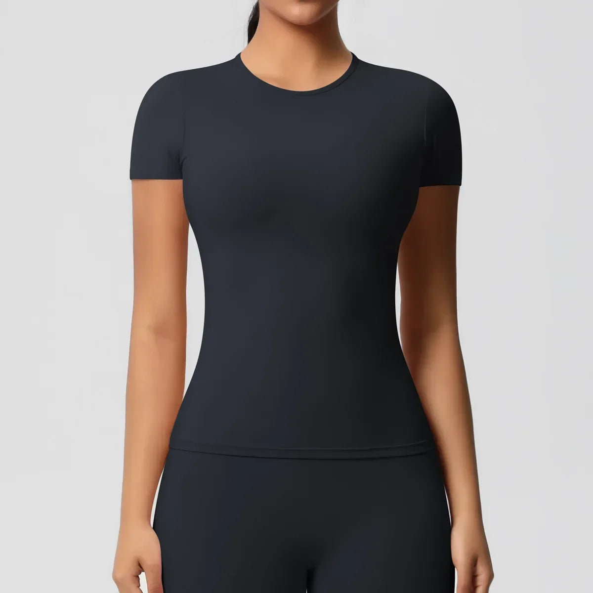 Women’s Solid Compression Gym & Yoga T-Shirt