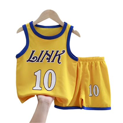 Summer Kids  Basketball Jersey and Shorts Set