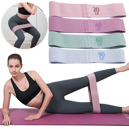 Anti-Slip Hip Resistance Bands Glute & Thigh Fitness Strips