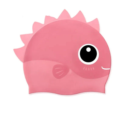 Personalized Children's Shark Silicone Swim Caps