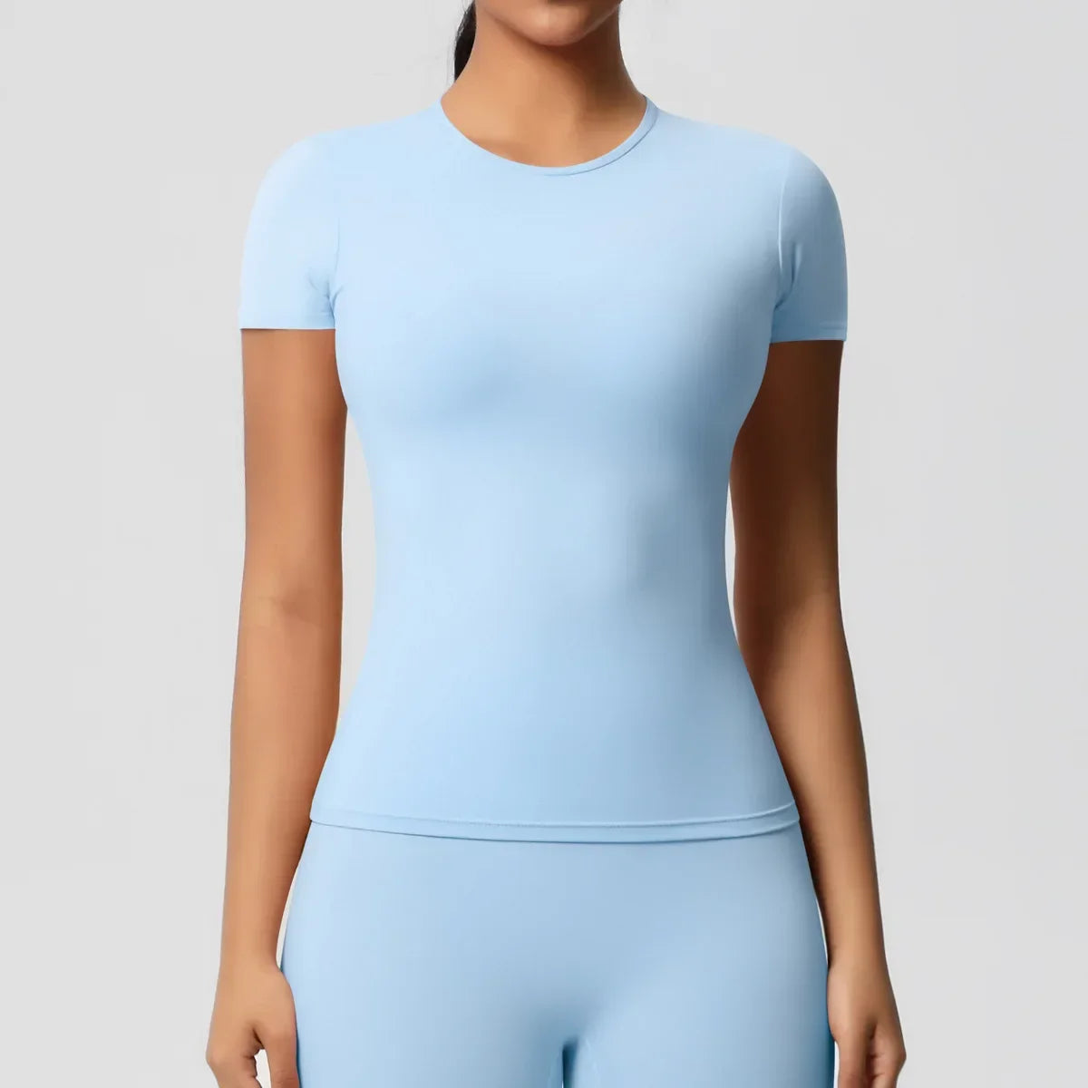 Women’s Solid Compression Gym & Yoga T-Shirt