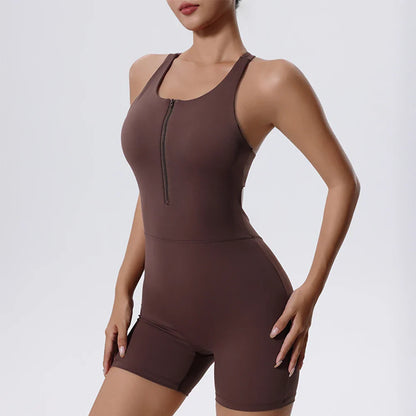Sporty Sleeveless Jumpsuit