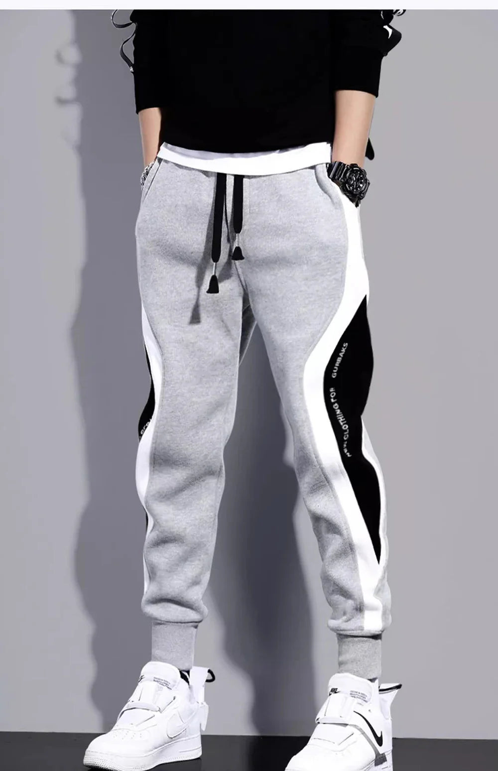 Men's Spring Autumn Patchwork Training Leggings