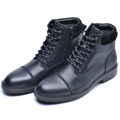 Men's Genuine Leather British Ankle Boots - Business Casual
