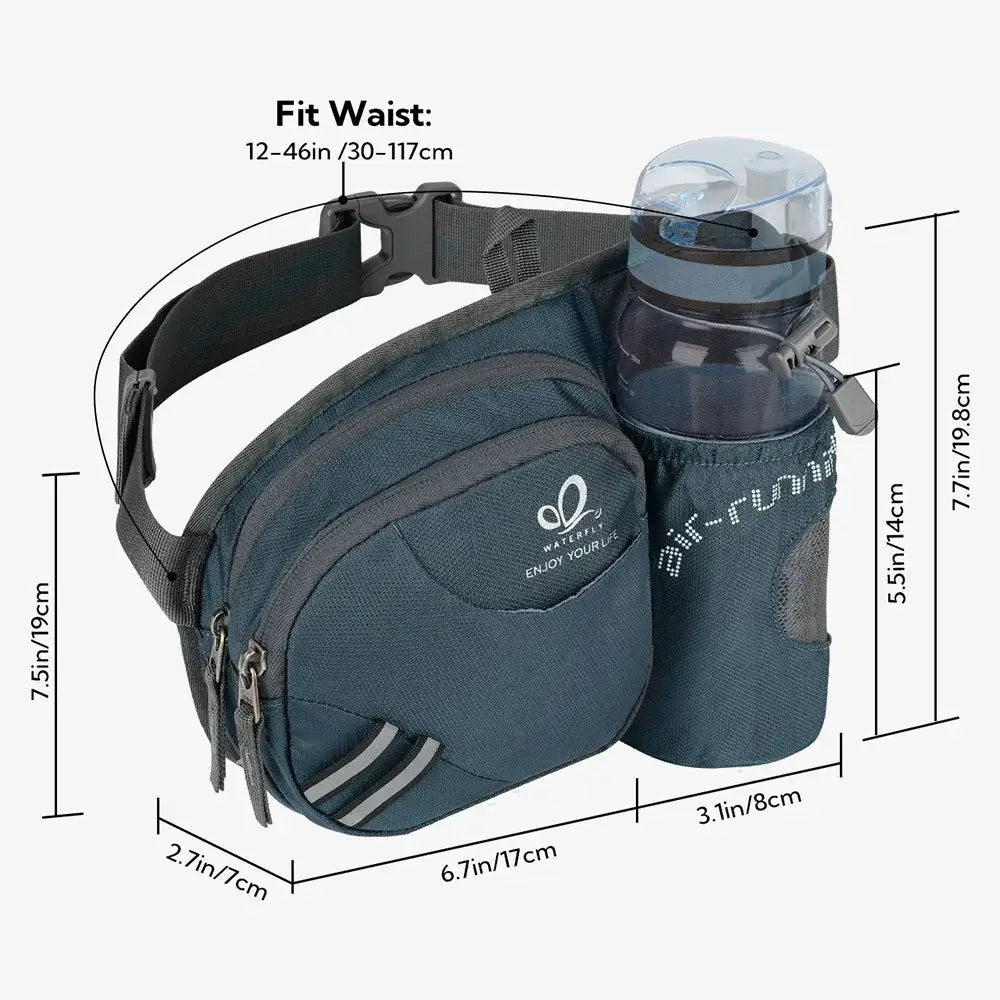 Hiking Waist Bag with Water Bottle Holder Running & Travel