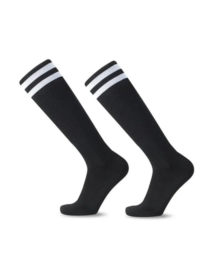 Striped Breathable Cotton Soccer Socks for Kids