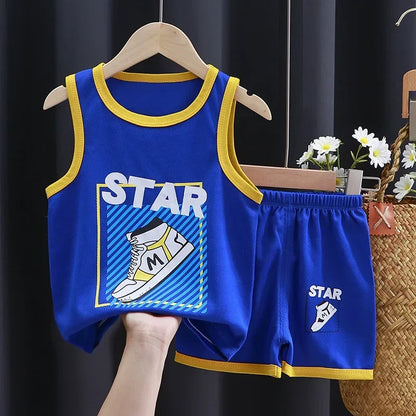 Summer Kids  Basketball Jersey and Shorts Set