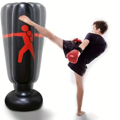 Improve Your Boxing Skills 63" Inflatable Punch Bag