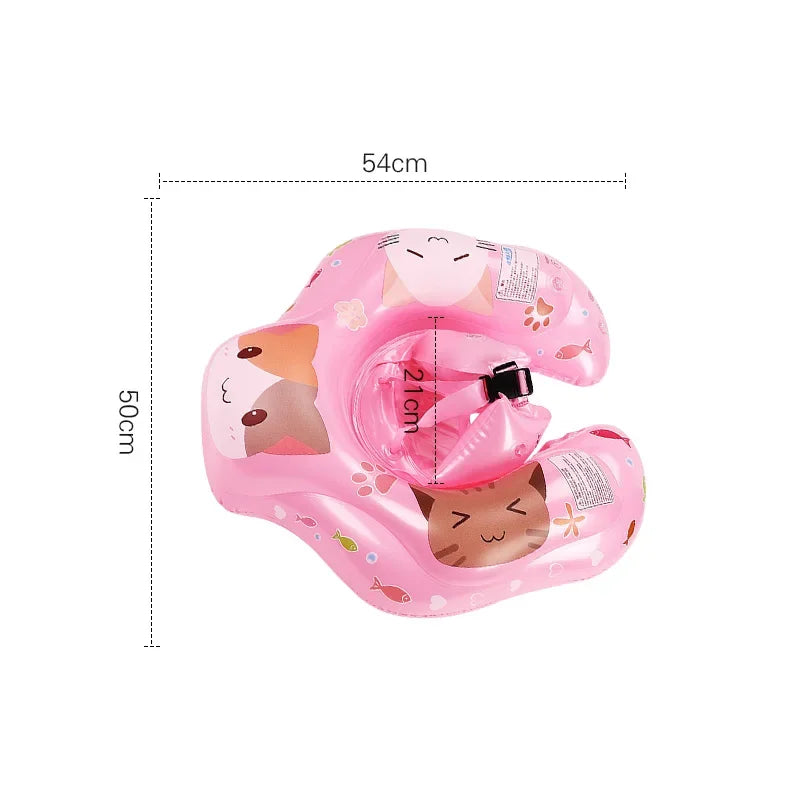 Colorful Swim Ring with Safety Features for Kids' Pool Parties