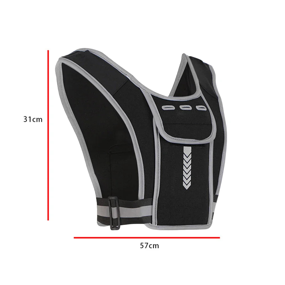 Reflective Running Vest with Phone Pocket
