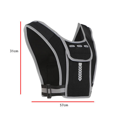 Reflective Running Vest with Phone Pocket
