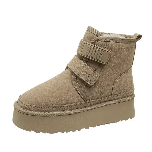Cozy and Chic Faux Suede Snow Booties