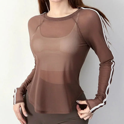 Women's Long Sleeve Sports Shirt  Breathable & Stylish