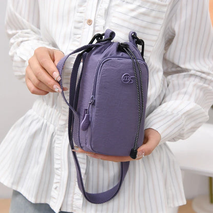 Portable Water Bottle Carrier with Phone Pocket & Strap