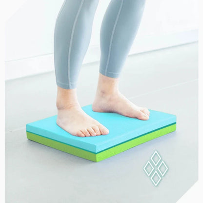 Contrast Color Yoga & Pilates Mat Soft TPE Non Slip 40x33x6cm