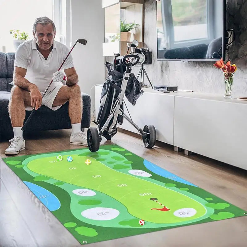 Perfect Your Swing  Golf Practice Mat Set for All Skill Levels