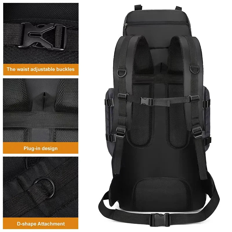90L Waterproof Hiking Backpack Large Camping & Trekking Rucksack