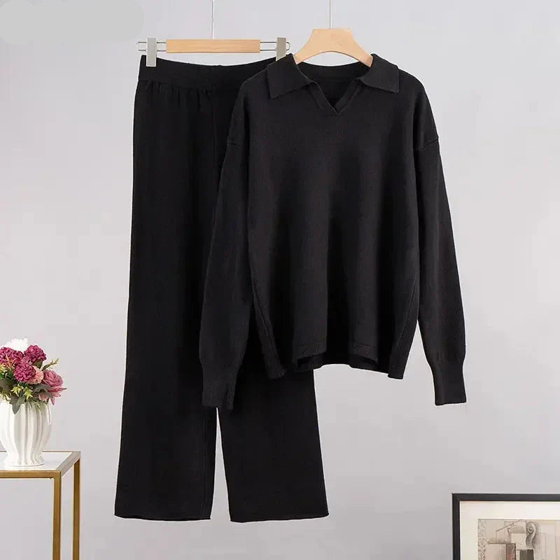 Warm and Chic  Soft Knitted Outfit