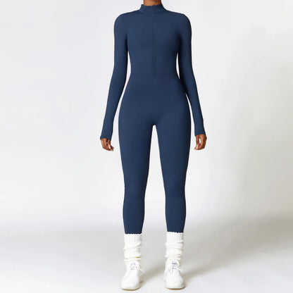 Elevate Your Workout  Long Sleeve Yoga Jumpsuit