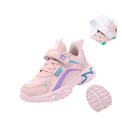 Girls  Leather Athletic Sneakers