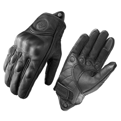 Leather Motorcycle Gloves Winter Touchscreen Protective