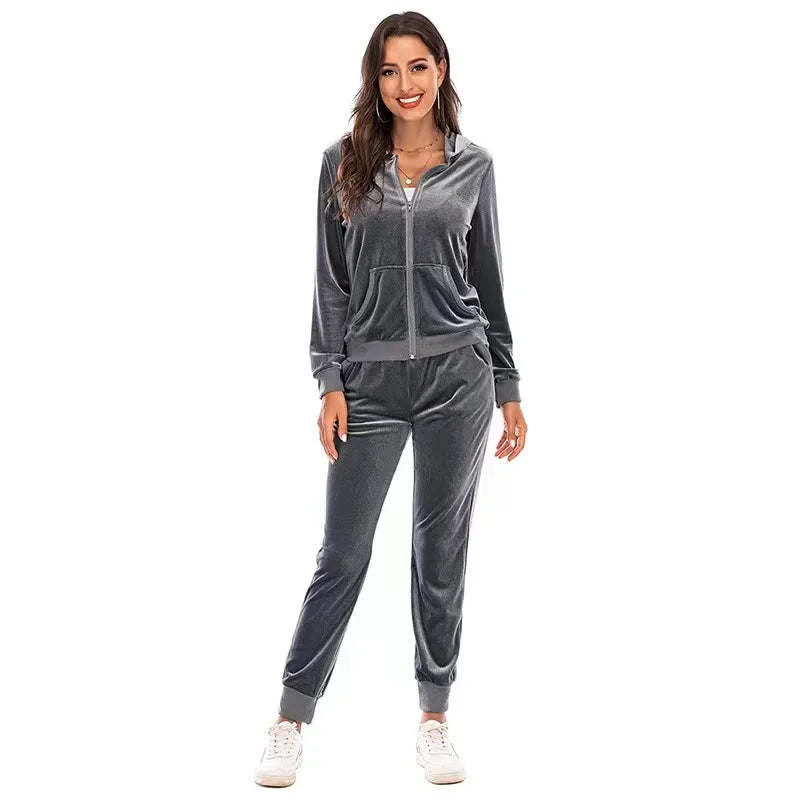 Perfect for Fall Women's 2-Piece Velvet Set