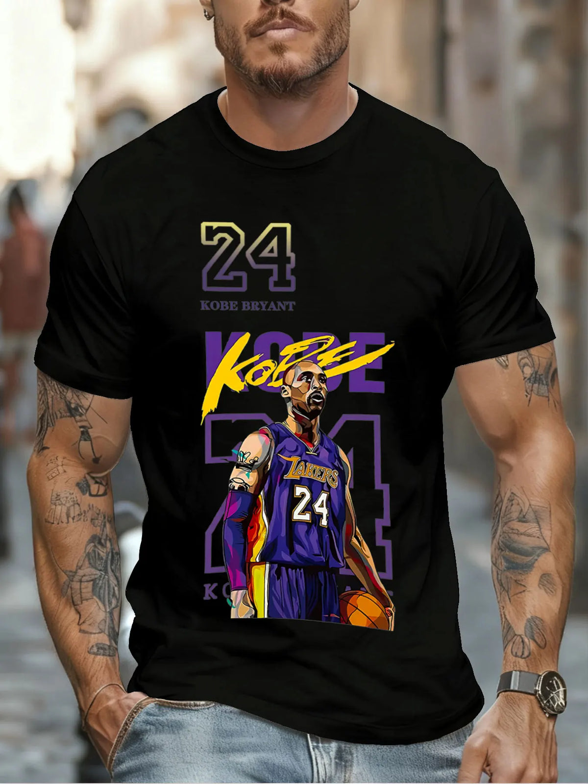 Kobe Bean Bryant Oversized Heavyweight Vintage Crewneck T-Shirt