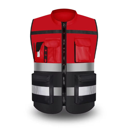Dual Tone High Visibility Safety Vest with Multiple Pockets