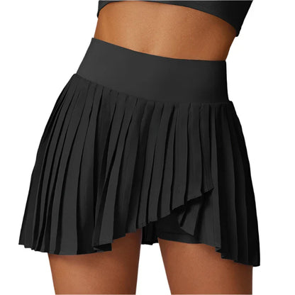 Versatile Tennis Skirts High Waisted  Pleated  Pockets  Tummy Control