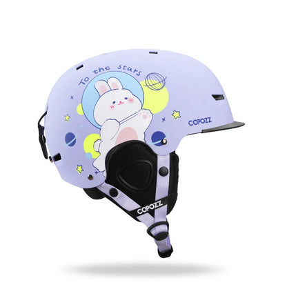 Kids Ski Helmet  Cartoons  Integrally Molded  Safety