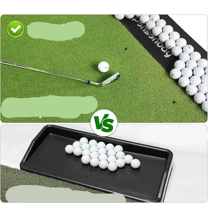 5x4ft Thick Golf Practice Mat with Ball Tray & Tees