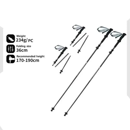 Ultralight & Foldable Trekking Poles For Comfortable Hiking & Trekking