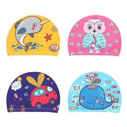 Cartoon Animal Swim Caps for Kids