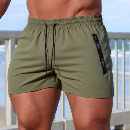 Men’s Quick-Dry Swim & Gym Shorts with Zipper Pockets
