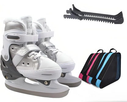 Adjustable Inline Skates with Ice Skating Shoe Design