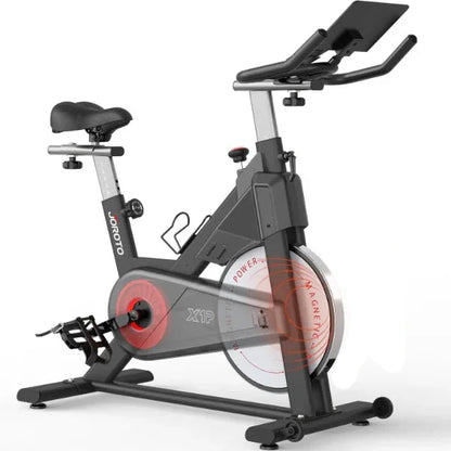 Enhanced Workout Experience Indoor Cycling Bike with Tablet Bracket