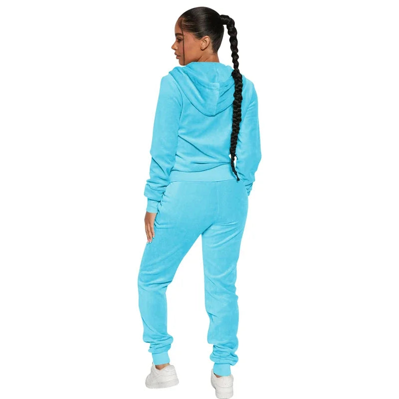 Cozy Comfort Velvet Pant Sets for Women