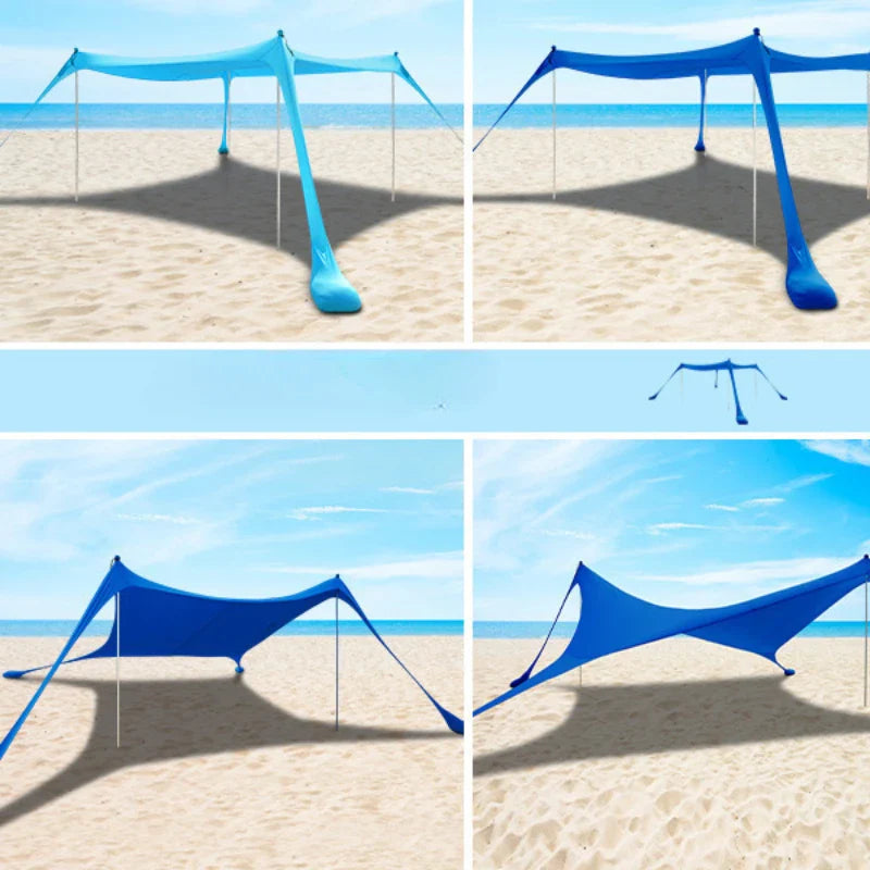 Windproof  UPF50+ Beach Canopy with Tents