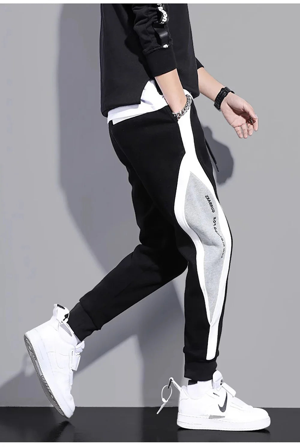 Men's Spring Autumn Patchwork Training Leggings