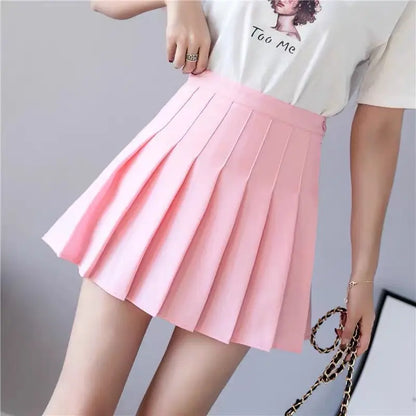 High Waisted A Line Plaid Mini Skirt
