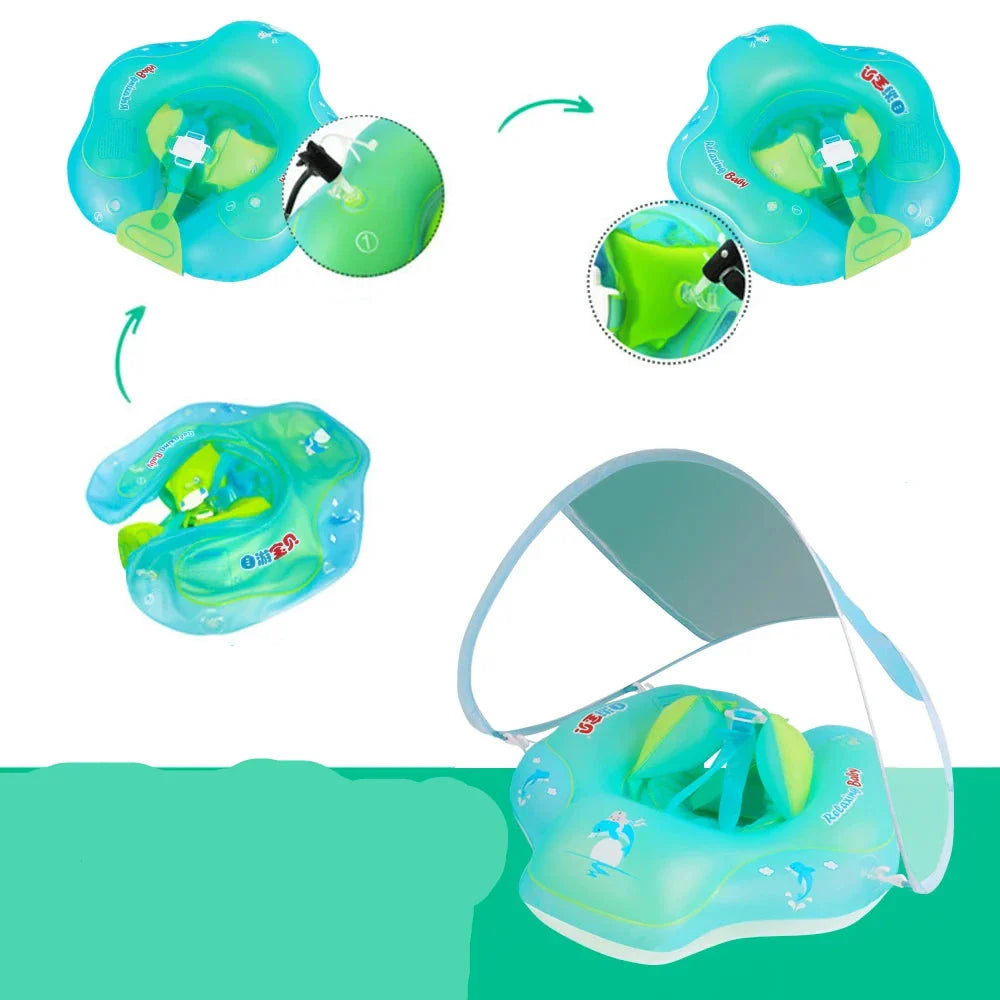 Swim with Confidence Baby Float Trainer with Canopy