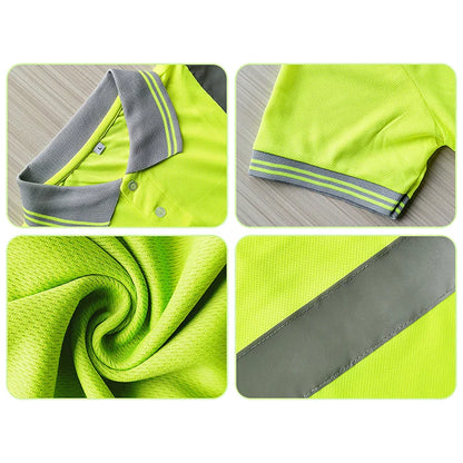 Men's Safety Vest Reflective  Fluorescent Yellow  Workwear